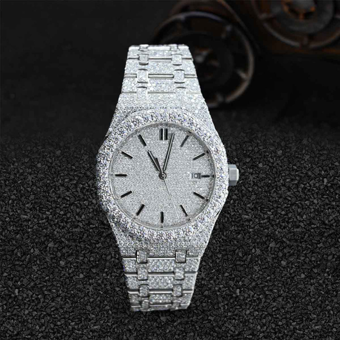 Audemars Piguet Iced Out Watch for Men Moissanite Bust Down Hip Hop Jewelry