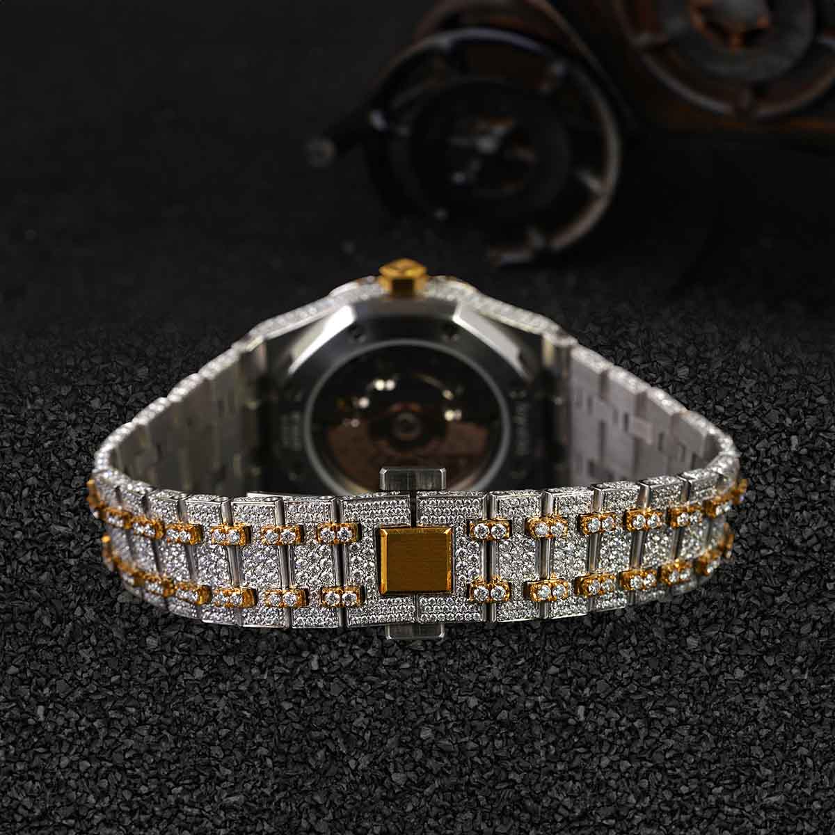 Iced Out Audemars Piguet Watch for Men Moissanite Bust Down Hip Hop Jewelry