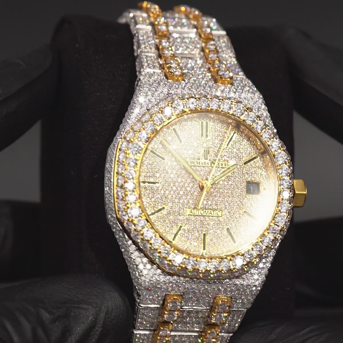 Iced Out Audemars Piguet Watch for Men Moissanite Bust Down Hip Hop Jewelry